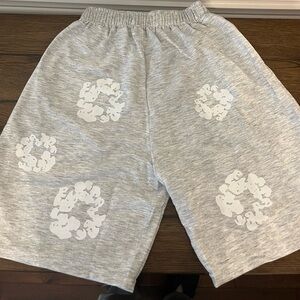 Grey denim tears shorts
